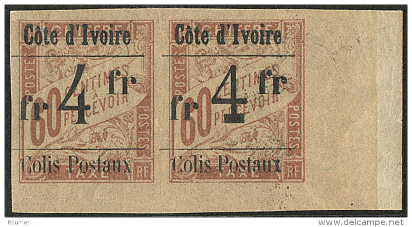 Colis Postaux. Types III Et IV Se Tenant. Nos 11a (petit &eacute;clat De Gomme) + 11b En Paire Cdf, Quasiment **, Tr&egr - Other & Unclassified