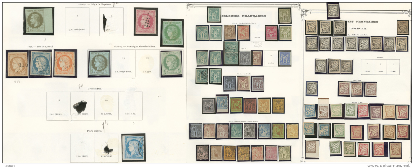 Collection. 1871-1943 (Poste, Taxe), Valeurs Moyennes Et S&eacute;ries Compl&egrave;tes, Qqs Doubles Et Obl. - TB Ou B - Andere & Zonder Classificatie