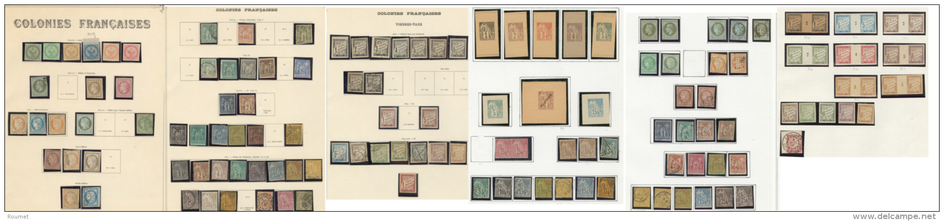 Collection. 1859-1943 (Poste, Taxe), Valeurs Et S&eacute;ries Moyennes, Nombreux Ex (*) Ou Obl. - TB, B Ou Pd - Andere & Zonder Classificatie