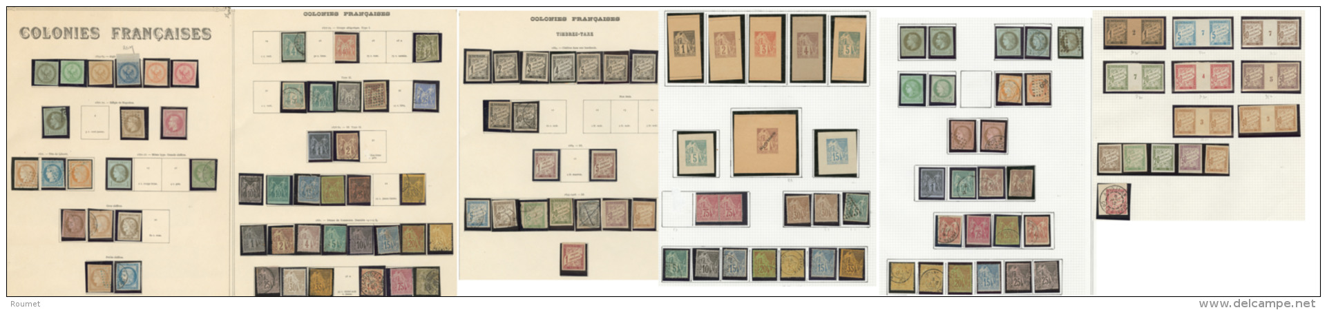 Collection. 1859-1943 (Poste, Taxe), Valeurs Et S&eacute;ries Moyennes, Nombreux Ex (*) Ou Obl. - TB, B Ou Pd - Other & Unclassified