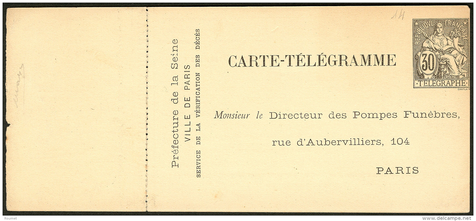 Type Chaplain. No B12, CP Pneu De Service &agrave; L'occasion De L'&eacute;pid&eacute;mie De Chol&eacute;ra (probablemen - Andere & Zonder Classificatie