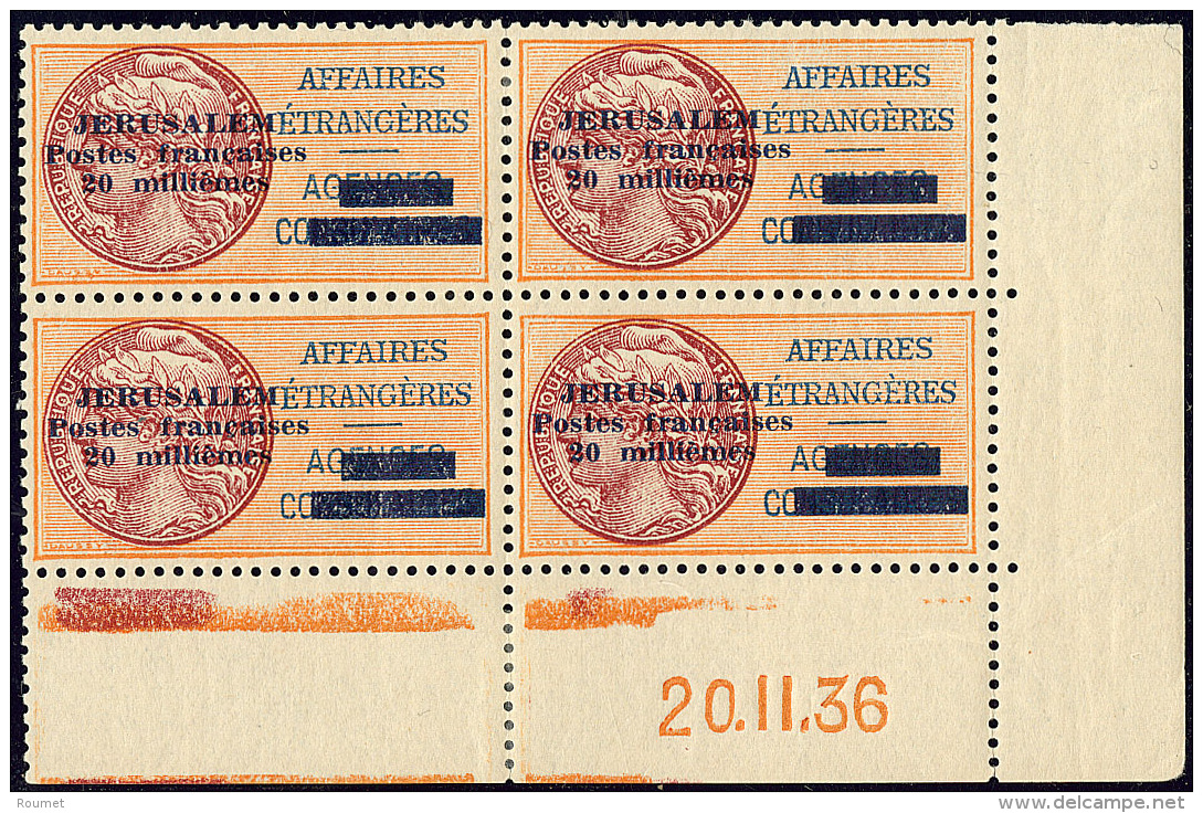 No 2, Bloc De Quatre Cd 20.11.36, Deux Ex *, Tr&egrave;s Frais. - TB - Oorlogszegels