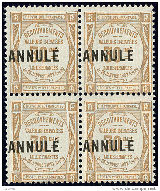 ANNULE. No 25, Bloc De Quatre. - TB - Cursussen