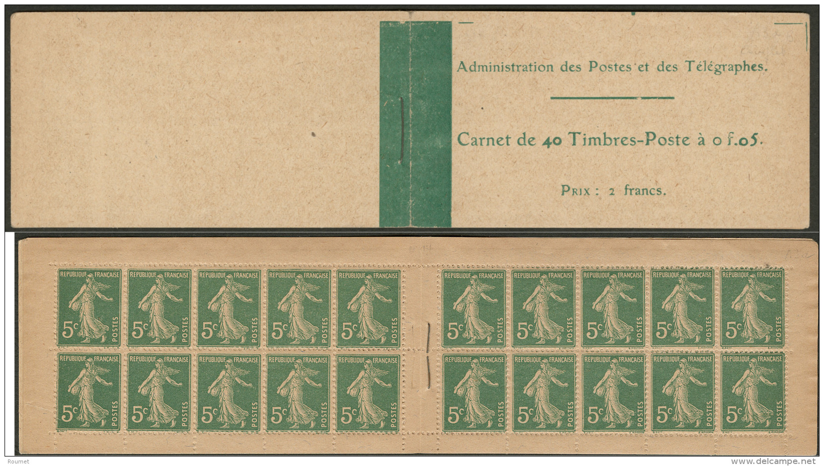 No 137 C5, Carnet De 40t, Papier GC. - TB - Altri & Non Classificati