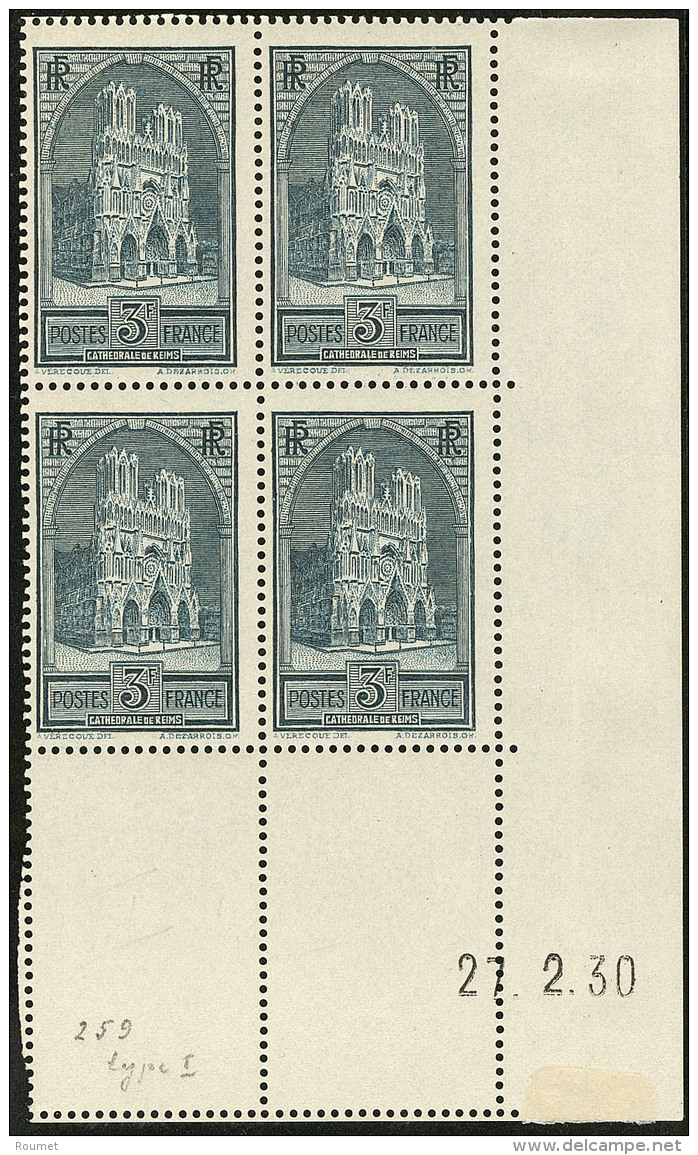 Cath&eacute;drale De Reims. No 259I, Bloc De Quatre Cd 27.2.30. - TB - Andere & Zonder Classificatie