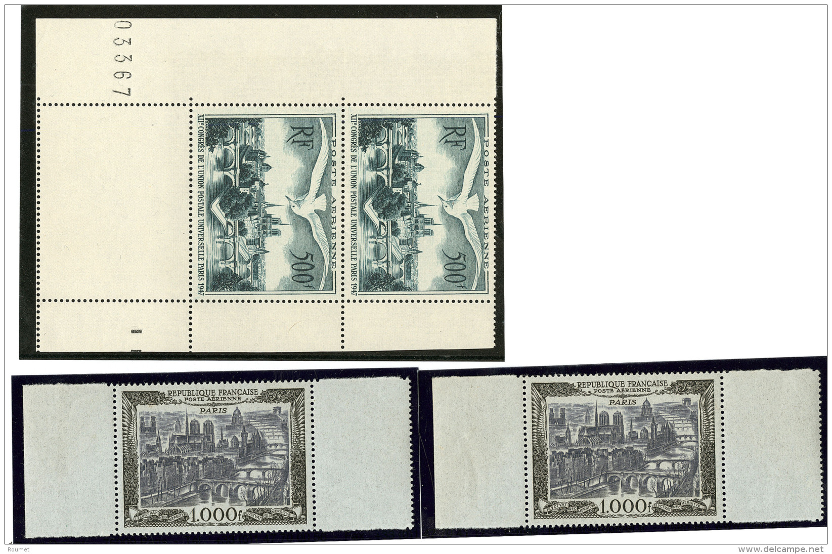 Nos 20 Paire Verticale Bas De Feuille, 29 (2). - TB - 1927-1959 Postfris