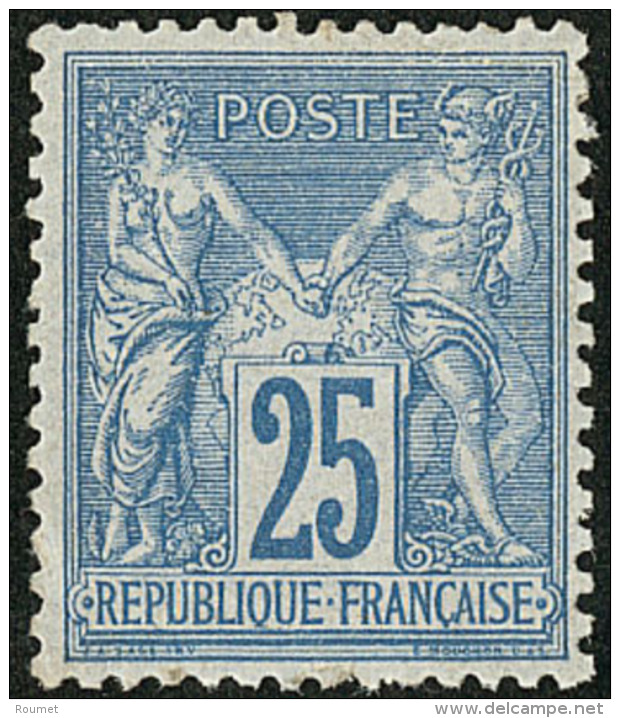 No 79, Bleu, Gomme Alt&eacute;r&eacute;e Et Pli, TB D'aspect - 1876-1878 Sage (Type I)