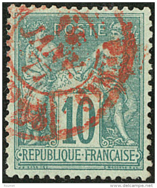 No 76, Obl Cad Rouge, Bien Centr&eacute;. - TB - 1876-1878 Sage (Type I)