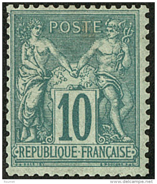 No 76, Vert, Dentelure Irr&eacute;guli&egrave;re Mais Tr&egrave;s Frais Et TB - 1876-1878 Sage (Type I)