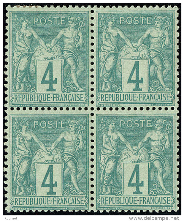 No 63, Bloc De Quatre (un Ex *), Tr&egrave;s Frais. - TB - 1876-1878 Sage (Type I)