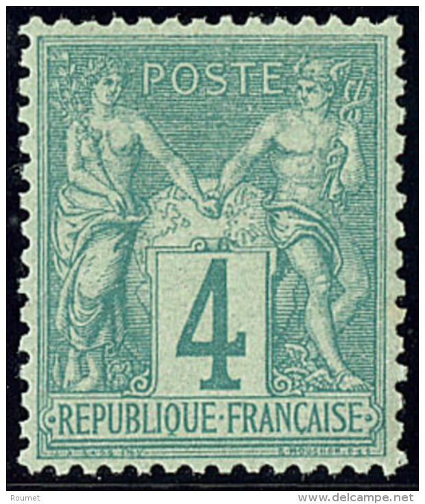 No 63, Vert, Tr&egrave;s Frais Et Centr&eacute;. - TB - 1876-1878 Sage (Type I)