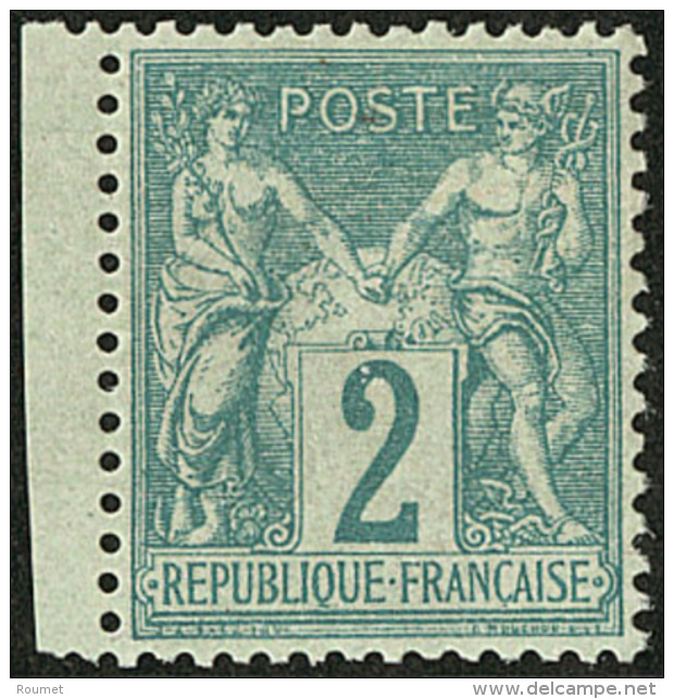 No 62, Vert, Petit Bdf, Tr&egrave;s Frais. - TB. - R - 1876-1878 Sage (Type I)