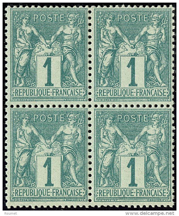 No 61, Bloc De Quatre, Tr&egrave;s Frais. - TB - 1876-1878 Sage (Type I)