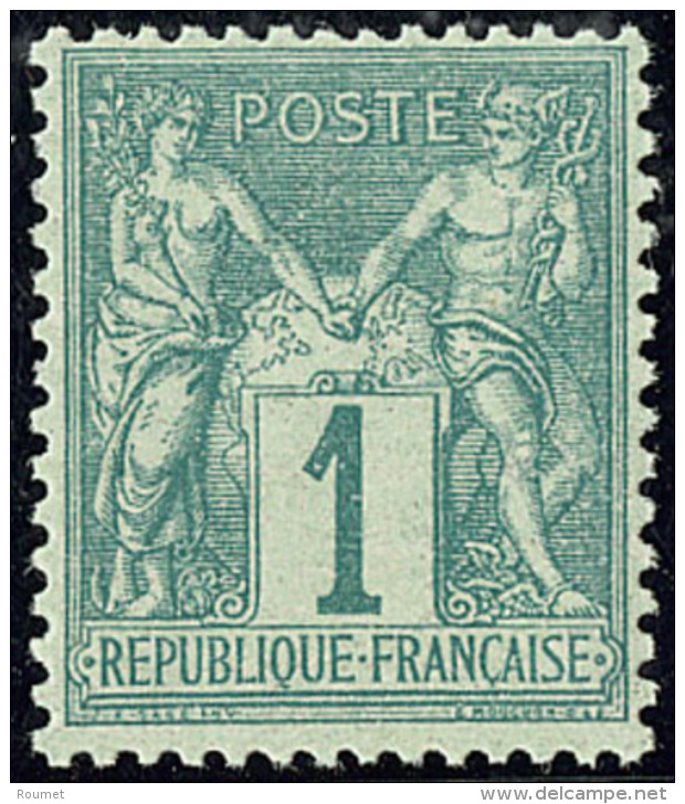 No 61, Vert, Tr&egrave;s Frais Et Centr&eacute;. - TB - 1876-1878 Sage (Type I)