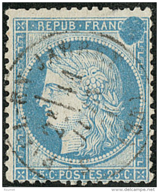 No 60, Bleu, Avec Vari&eacute;t&eacute; "tache D'encre", Def, TB D'aspect - 1871-1875 Cérès