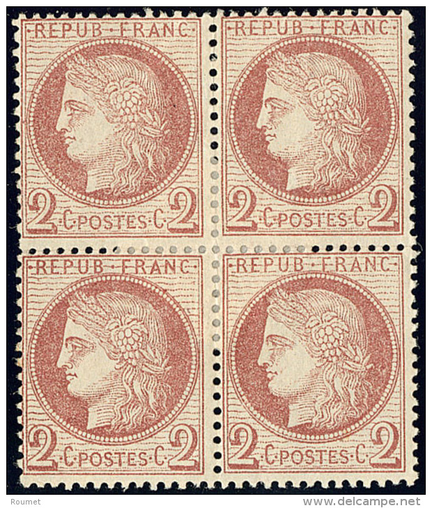 No 51, Bloc De Quatre, Grosse Charni&egrave;re Centrale Sinon TB - 1871-1875 Cérès