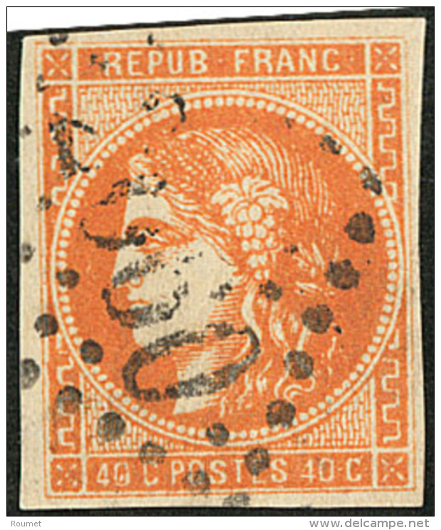 No 48b, Jaune Orange, Obl Gc. - TB - 1870 Emission De Bordeaux