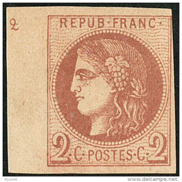 Petit Chiffre En Marge. No 40II, Grand Bdf Avec Chiffre "2", Superbe. - RR - 1870 Uitgave Van Bordeaux