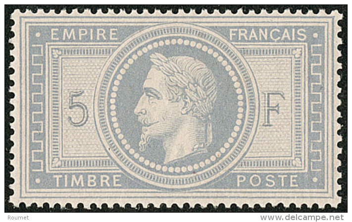 No 33a, Gris Bleu, Superbe. - RRR - 1863-1870 Napoleone III Con Gli Allori