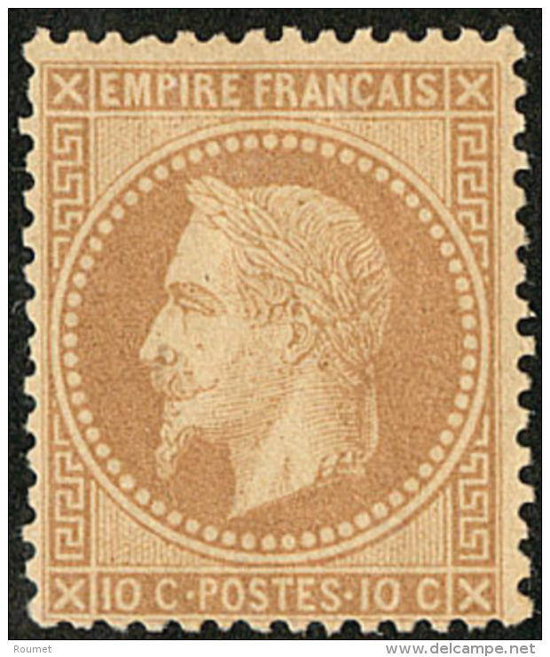 No 28II, Bistre, Pli Mais TB D'aspect - 1863-1870 Napoleon III With Laurels