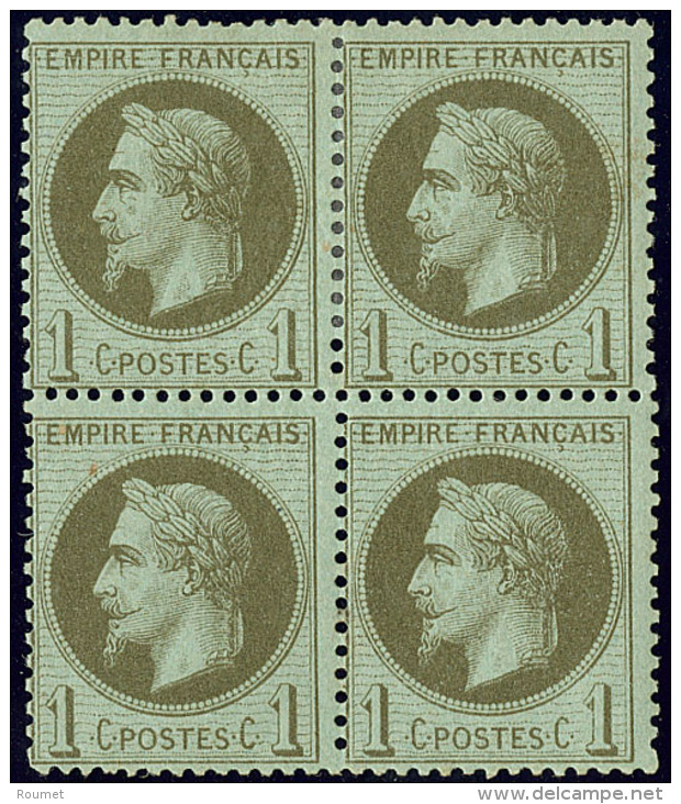 No 25, Bloc De Quatre (deux Ex *). - TB - 1863-1870 Napoleon III Gelauwerd