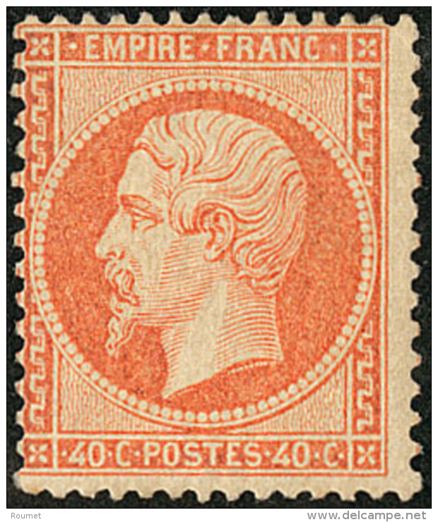 No 23, Orange, Gomme Alt&eacute;r&eacute;e Sinon TB - 1862 Napoleon III