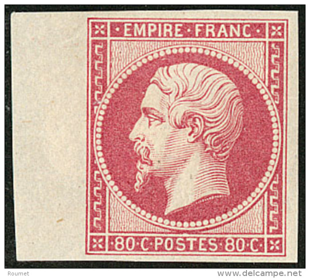 No 17B, Rose, Bdf, Large Charni&egrave;re Mais Superbe. - R - 1853-1860 Napoléon III