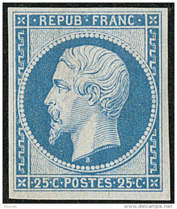 R&eacute;impression. No 10f, Bleu, Tr&egrave;s Frais. - TB - 1852 Luigi-Napoleone