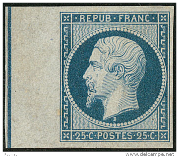 Filet D'encadrement. No 10d, Bleu Verd&acirc;tre, Gomme Alt&eacute;r&eacute;e Mais Tr&egrave;s Jolie Pi&egrave;ce. - TB. - 1852 Louis-Napoleon