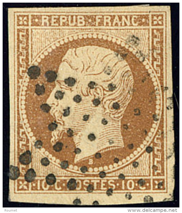 No 9b, Bistre-brun, Obl &eacute;toile. - TB - 1852 Luigi-Napoleone