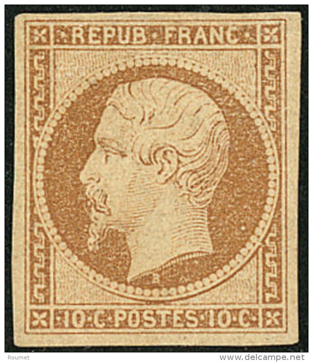 No 9, Bistre-jaune Nuance Fonc&eacute;e, Tr&egrave;s Jolie Pi&egrave;ce. - TB. - RRR - 1852 Louis-Napoleon