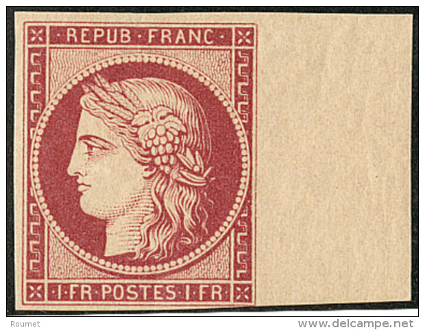 R&eacute;impression. No 6g, Bdf, Filet Effleur&eacute; En Bas &agrave; Droite, Tr&egrave;s Frais. - TB - 1849-1850 Cérès