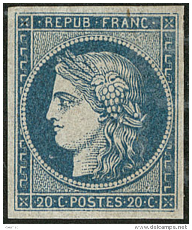 Non &eacute;mis. No 8c, Bleu Sur Azur&eacute;, Tr&egrave;s Frais. - TB. - R - 1849-1850 Cérès