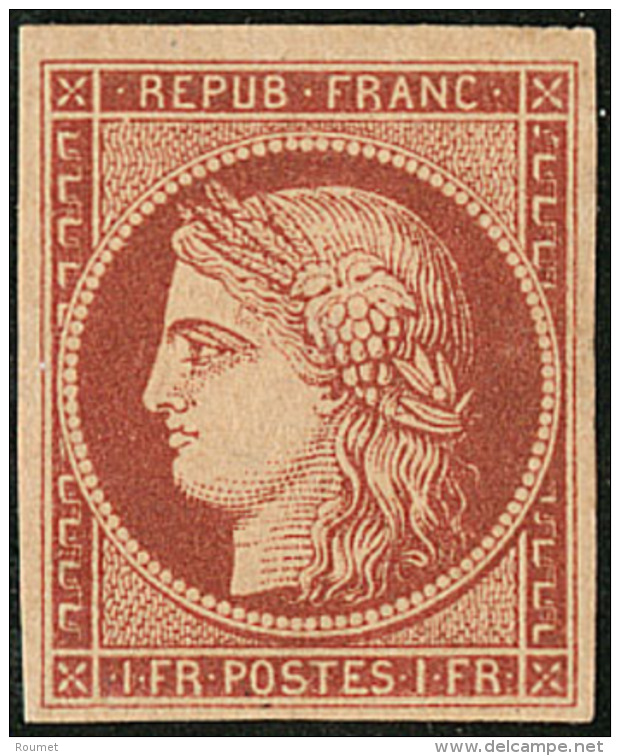 Vermillon Terne. No 7b, Superbe. - RRR - 1849-1850 Ceres