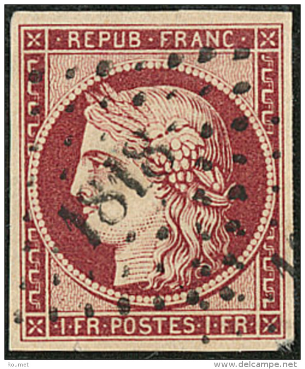 No 6e, Carmin Vif, Obl Pc 1818, Jolie Pi&egrave;ce. - TB - 1849-1850 Ceres