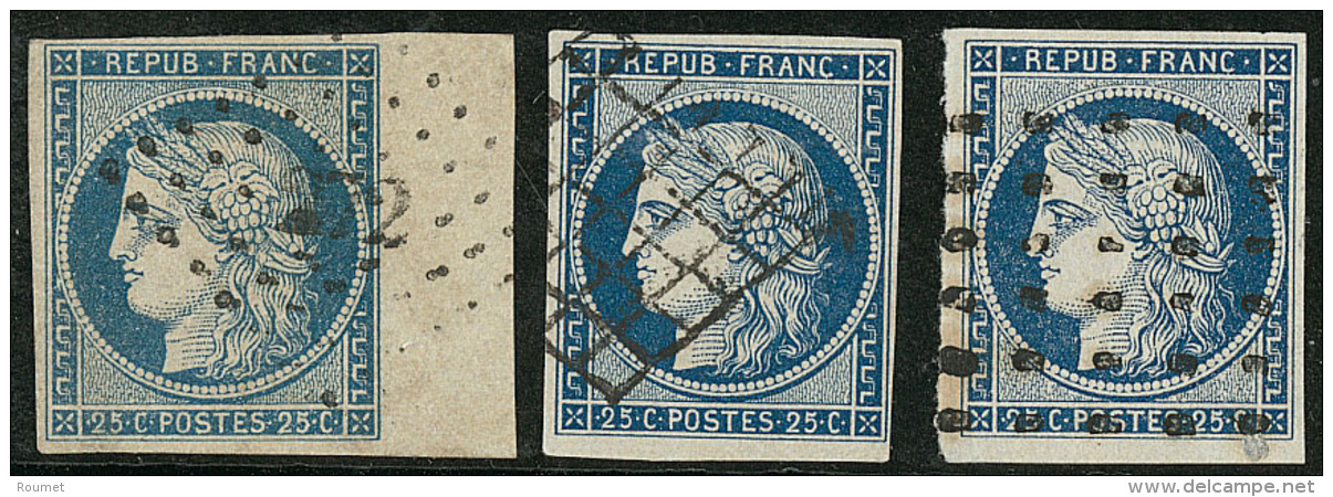 No 4, Nuances Et Obl Dont Pc Et Gros Points. - TB - 1849-1850 Ceres