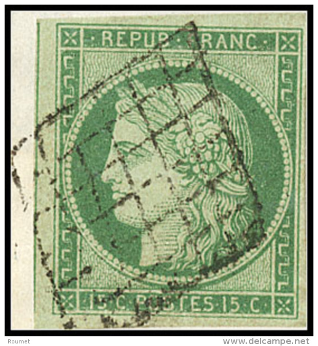 No 2b,  Un Voisin, Obl Grille Sur Petit Fragment. - TB - 1849-1850 Ceres