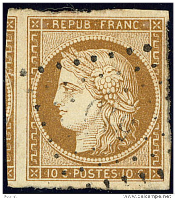 No 1a, Bistre-brun, Un Voisin, Obl Pc, Jolie Pi&egrave;ce. - TB - 1849-1850 Ceres