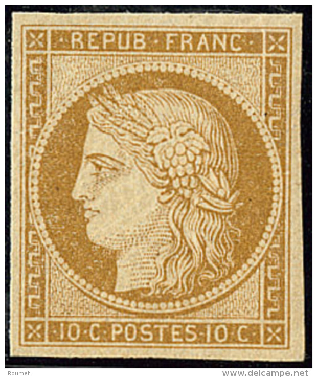 No 1, Bistre, Tr&egrave;s Frais. - TB. - R - 1849-1850 Ceres