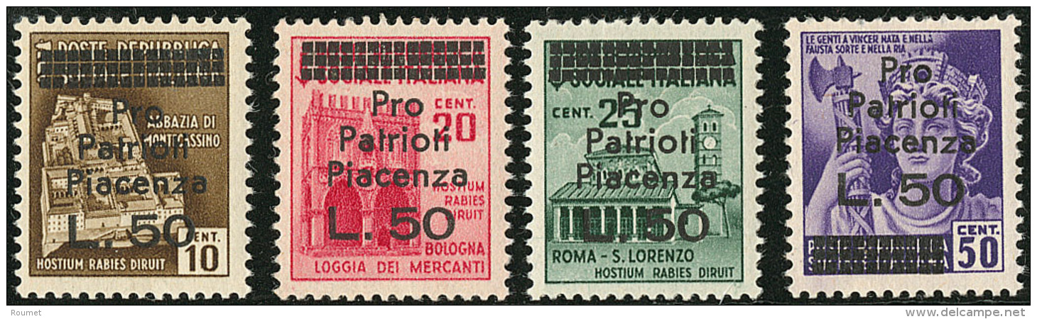 ITALIE. R&eacute;publique Sociale Italienne. Emission Locale "'CLN" De Piacenza. Raybaudi N&deg;89 &agrave; 91, 93. - TB - Zonder Classificatie