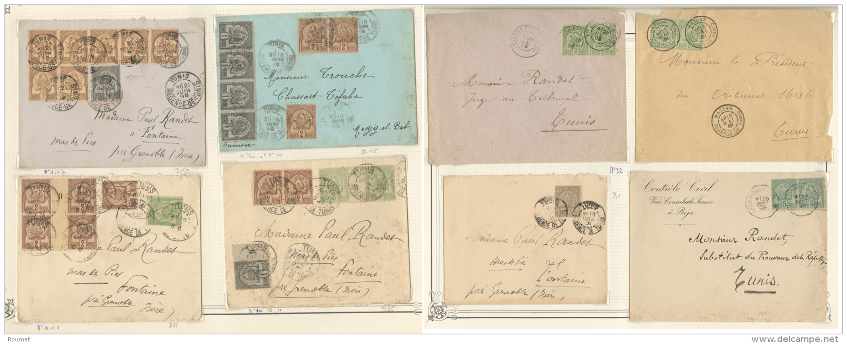 Lot. 1888-1930 (Poste), 101 Enveloppe Avec Affts Et Obl Divers Dont Recommand&eacute;es Et Destinations Diverses. - TB - Other & Unclassified