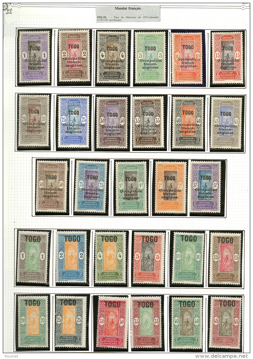 TOGO. Collection. 1916-1955 (Poste, PA, BF, Taxe), Compl&egrave;te + Divers Modernes Et Qqs Doubles Obl. - TB - Andere & Zonder Classificatie