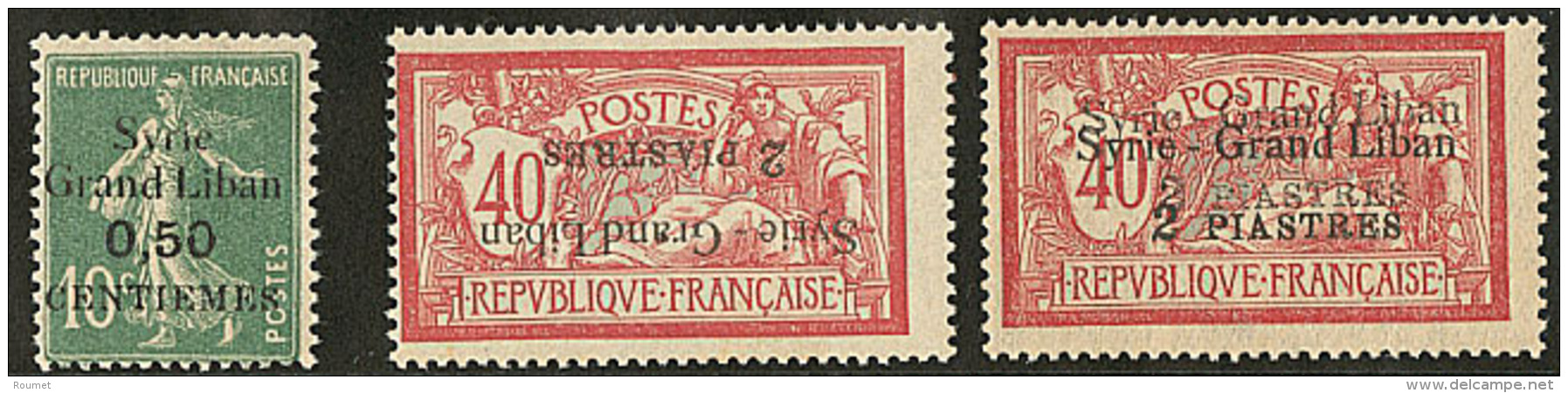 Vari&eacute;t&eacute;s. Nos 90b, 96 (surcharge Renvers&eacute;e Et Double Surcharge). - TB - Other & Unclassified