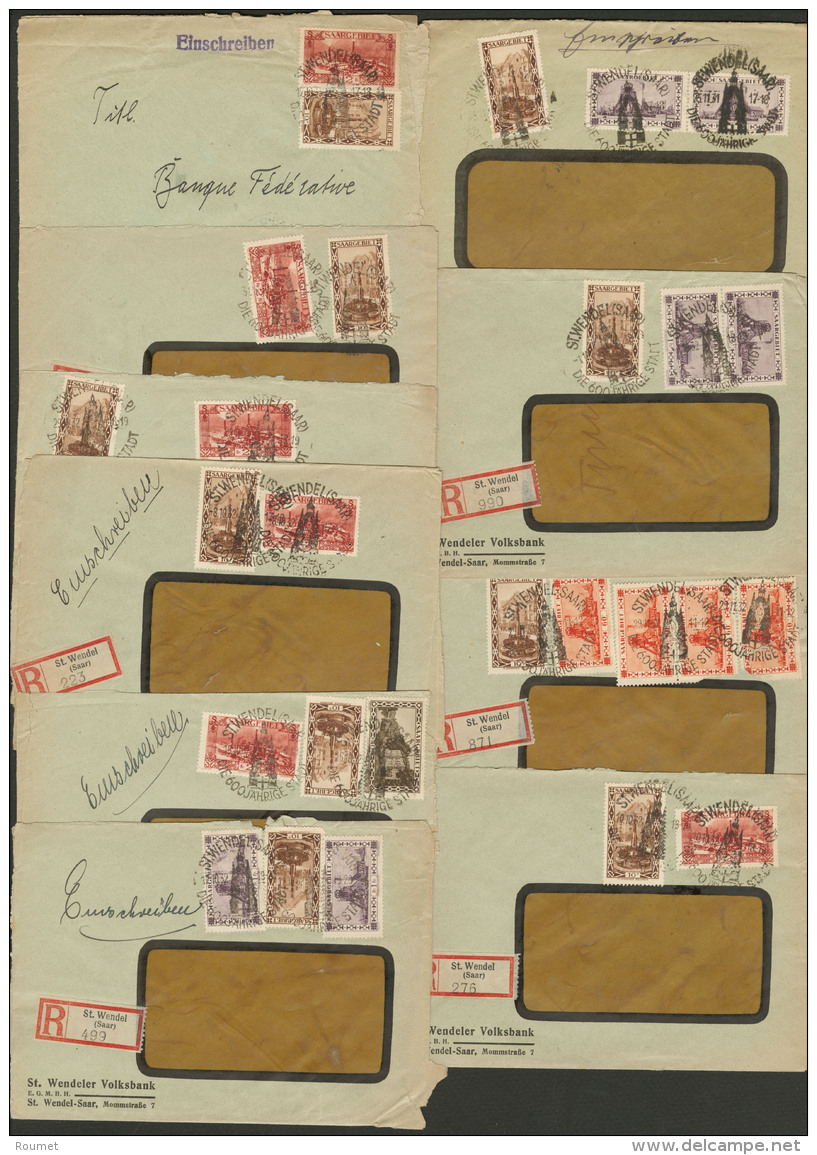 Lot. 1915-1959 (Poste), 72 Enveloppes Dont Recomm., Affts Et Obl Divers. - TB - Other & Unclassified