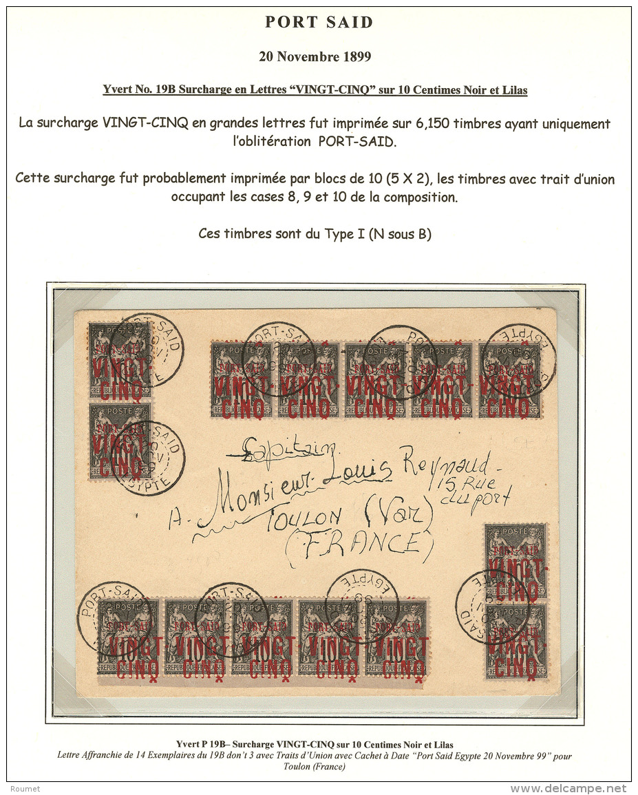 No 19B, 14 Ex Dont 3 Avec "-", Obl Cad 20 Nov 99 Sur Enveloppe Pour La France. - TB. - R - Other & Unclassified