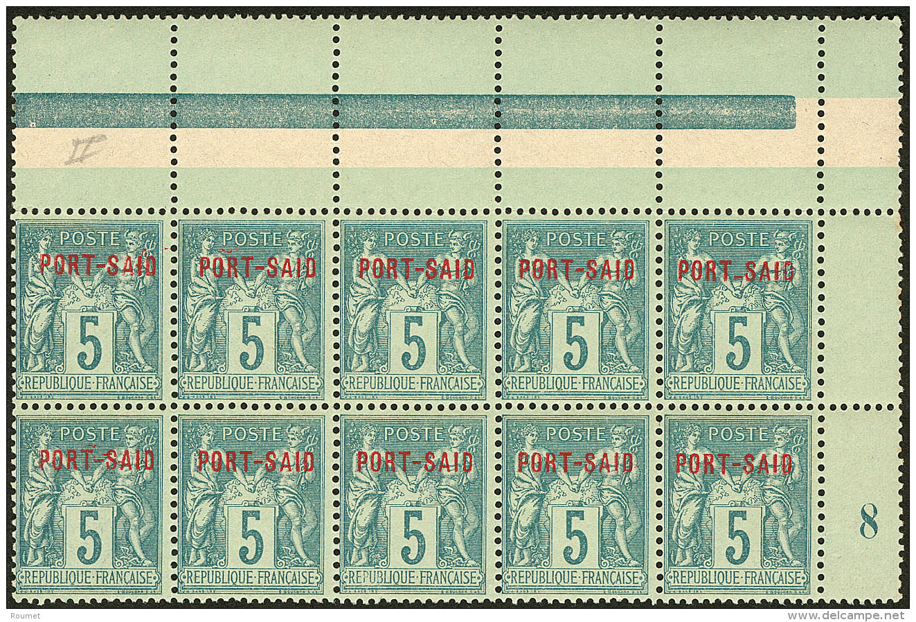 Emission Provisoire Locale Vendue Du 17 Au 24 Novembre 1899 (cote Yv. Sp&eacute; 2013). No 6A, Bloc De Dix Mill. 8, Dont - Other & Unclassified