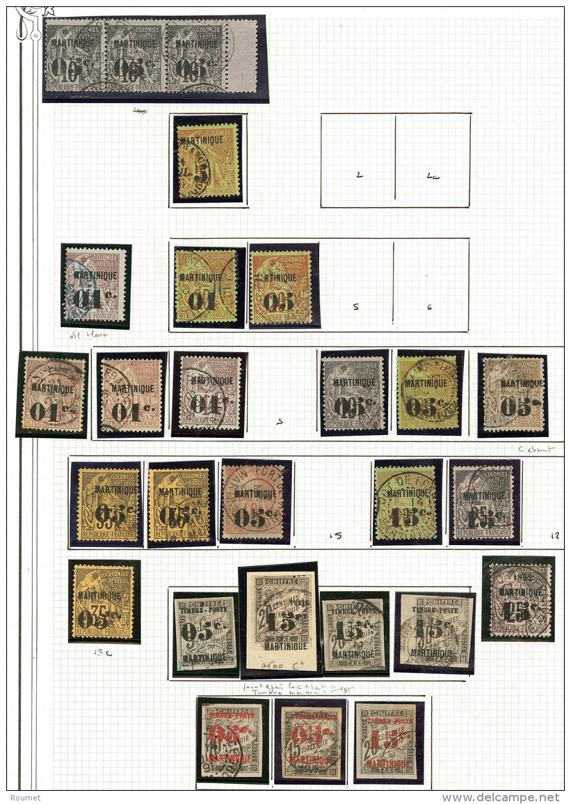 Collection. 1886-1892, Entre Les N&deg;1 Et 25. - TB, B Ou Pd - Other & Unclassified