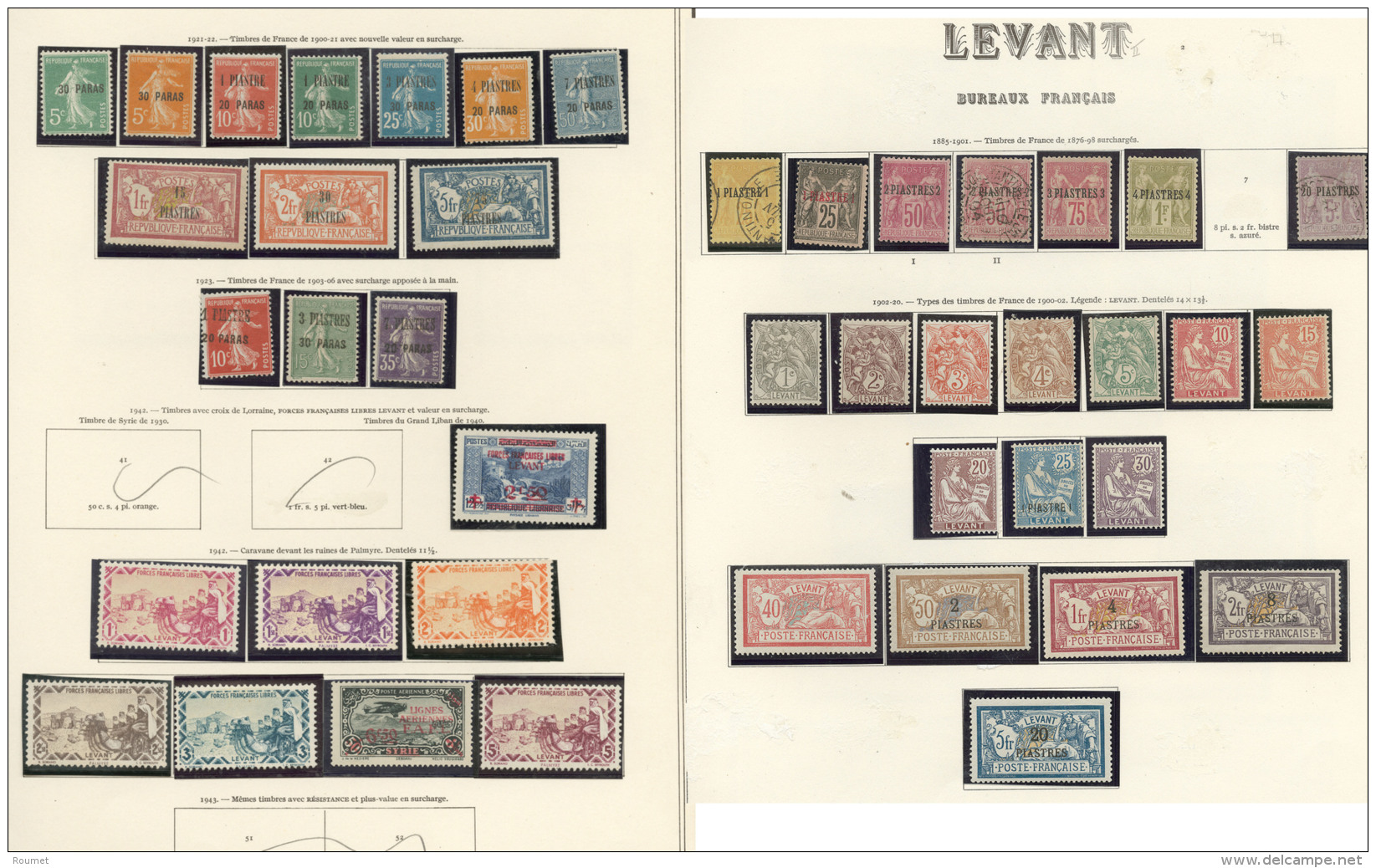 Collection. 1885-1943 (Poste, PA), Valeurs Moyennes Et S&eacute;ries Compl&egrave;tes, Nombreux Doubles Obl. - TB - Other & Unclassified