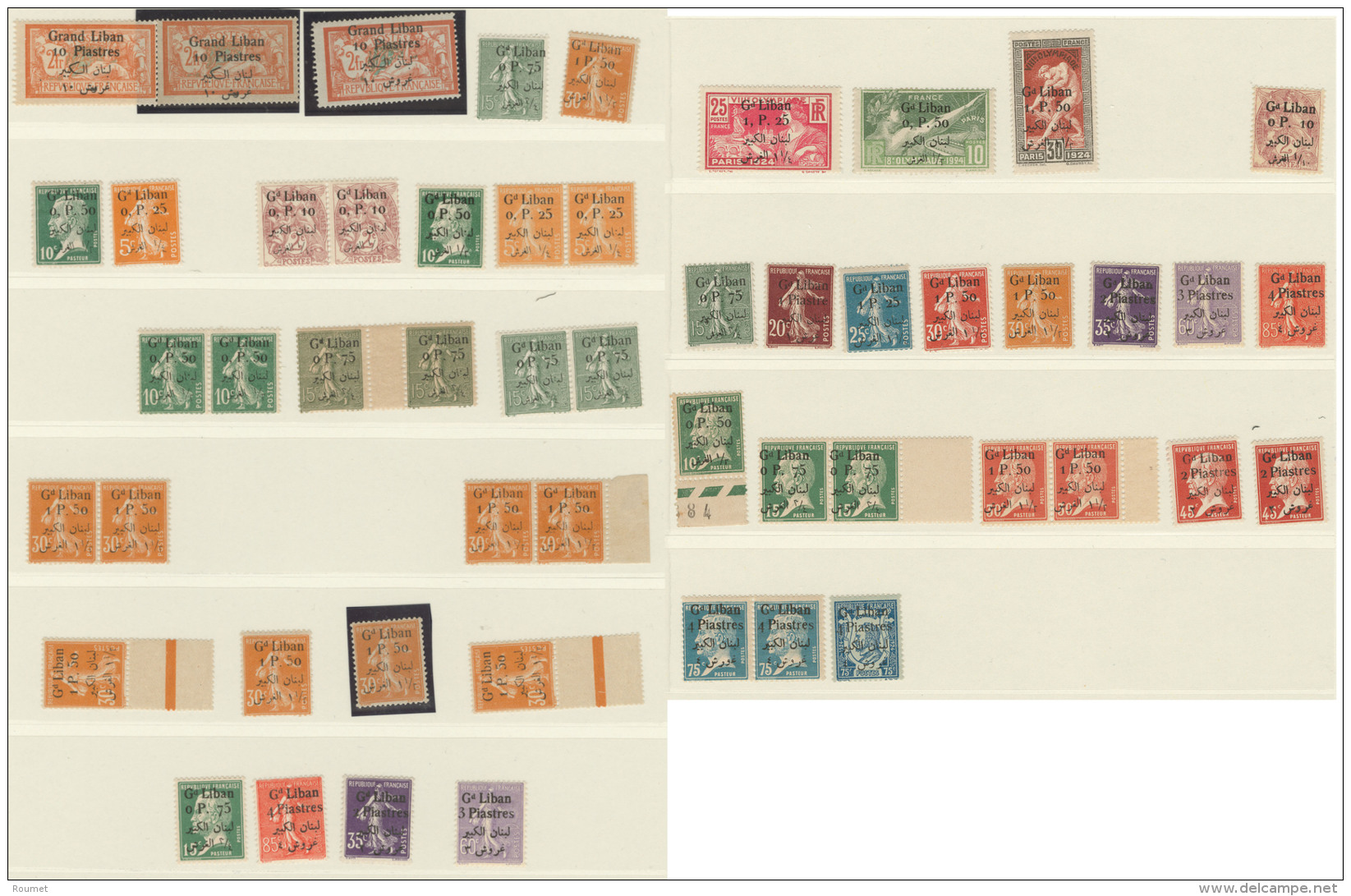 Lot. 1924-1925, Petites Vari&eacute;t&eacute;s Non R&eacute;pertori&eacute;es, Dont 22ex Avec "d" De "Gd" Descendu Et Qq - Other & Unclassified