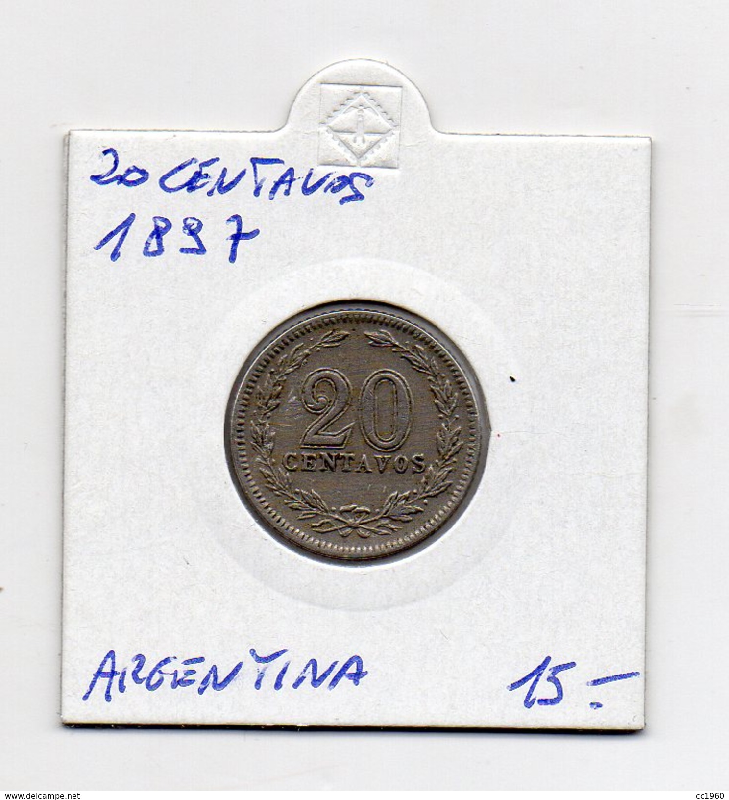 Argentina - 1897 - 20 Centavos - (FDC4479) - Argentine